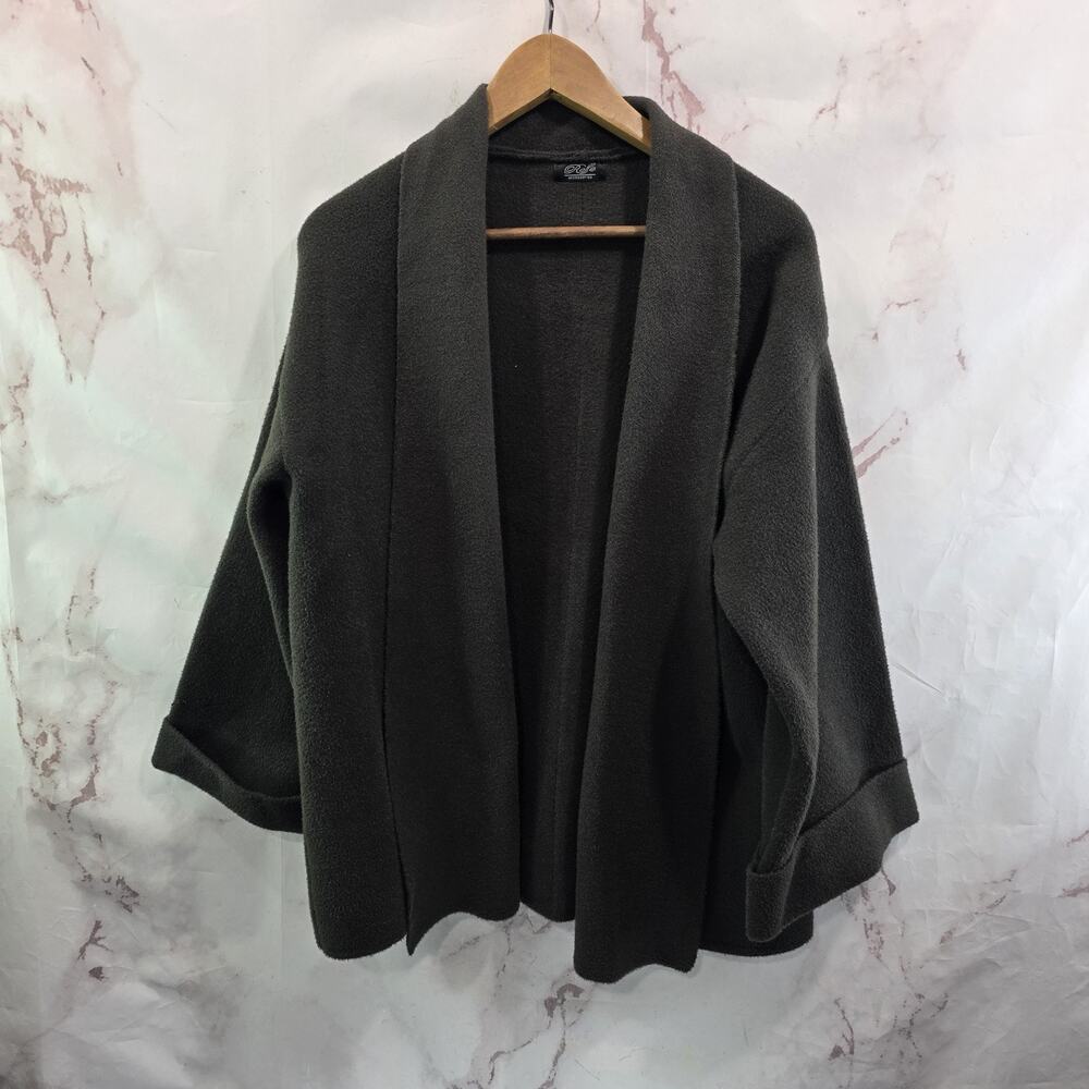 Anthropologie Coatigan Womens Large Chocolate Gray Art Cardigan Thick Luxury